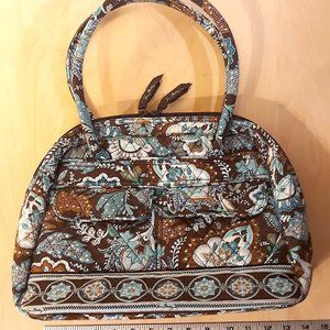Vera Bradley Turquoise Blue Brown Paisley Bag